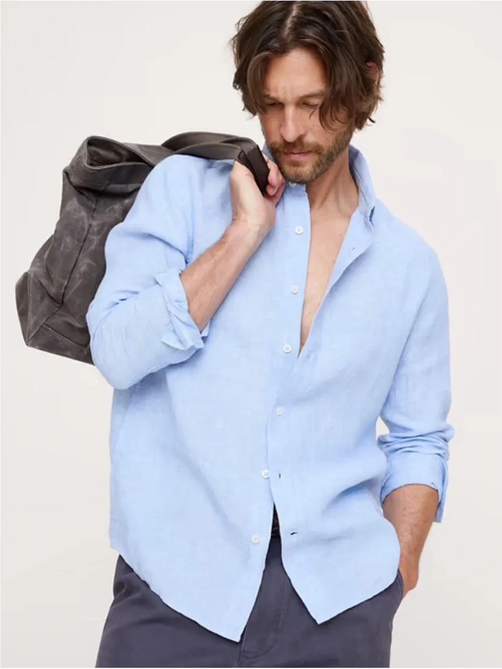 Banana Republic 100% Linen Camden Fit Shirt